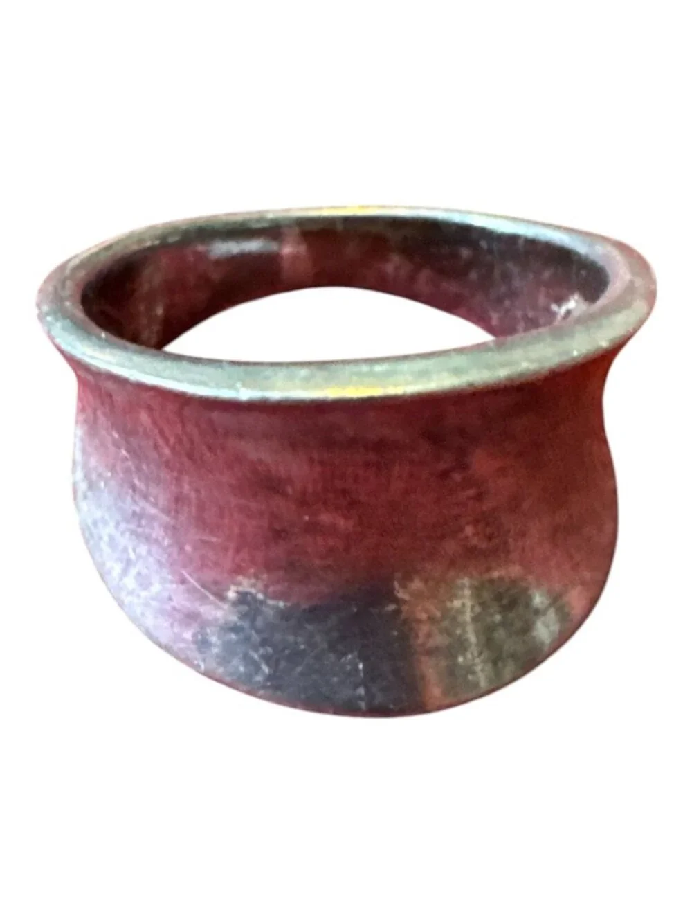 Vintage Sterling Silver Wide Band Ring Size 6 US Handmade Textured Design